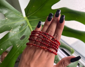 4mm Carnelian Bracelet | Sacral Chakra