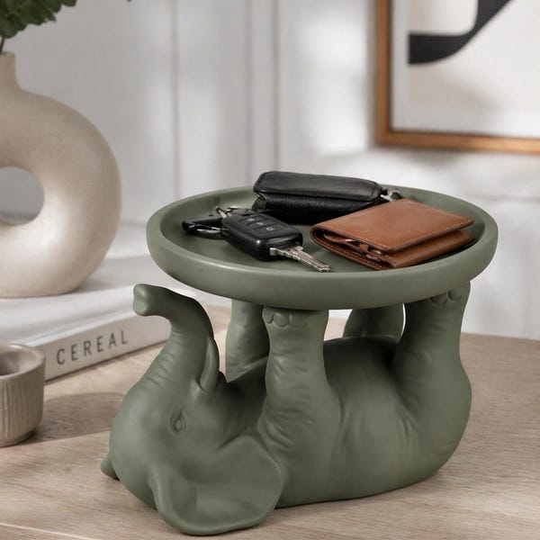 Elephant Catchall Tray STL, Elephant Key Holder STL, 3D Print Files, STL Files for 3D Printing, 3D Printed Entryway Organizer