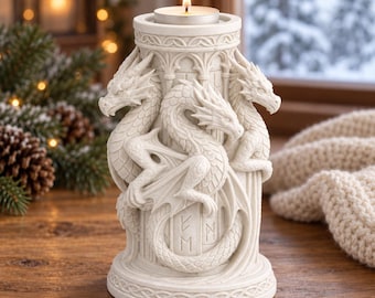 Dragon Tealight Holder STL, Gothic Fantasy Candle Holder, 3D Print File