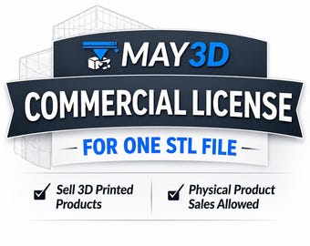 Commercial Use License – Sell Physical 3D Prints from One STL File