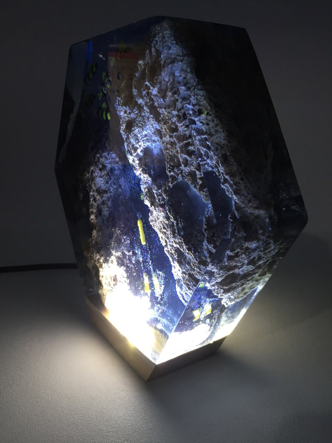 Resin Epoxy Lamp Epoxy Lamp Resin Aquarium Rock Lamp Resin Etsy