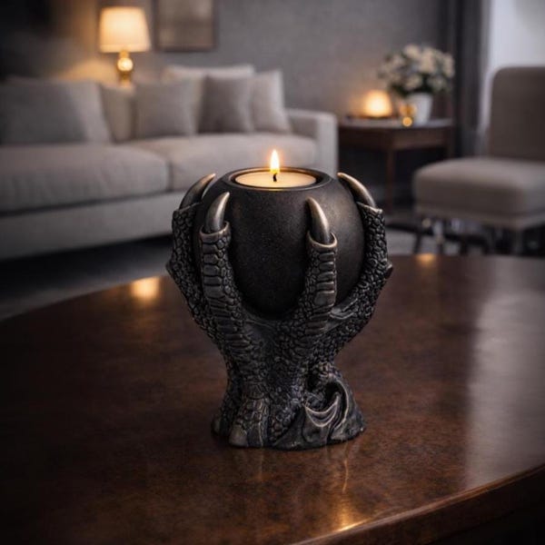 Dragon Claw Tealight Candle Holder STL 3D Print Fantasy Gothic Home Decor File
