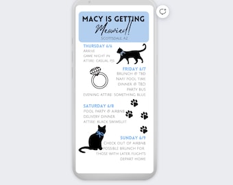 Getting Meowied Mobile Bachelorette Itinerary