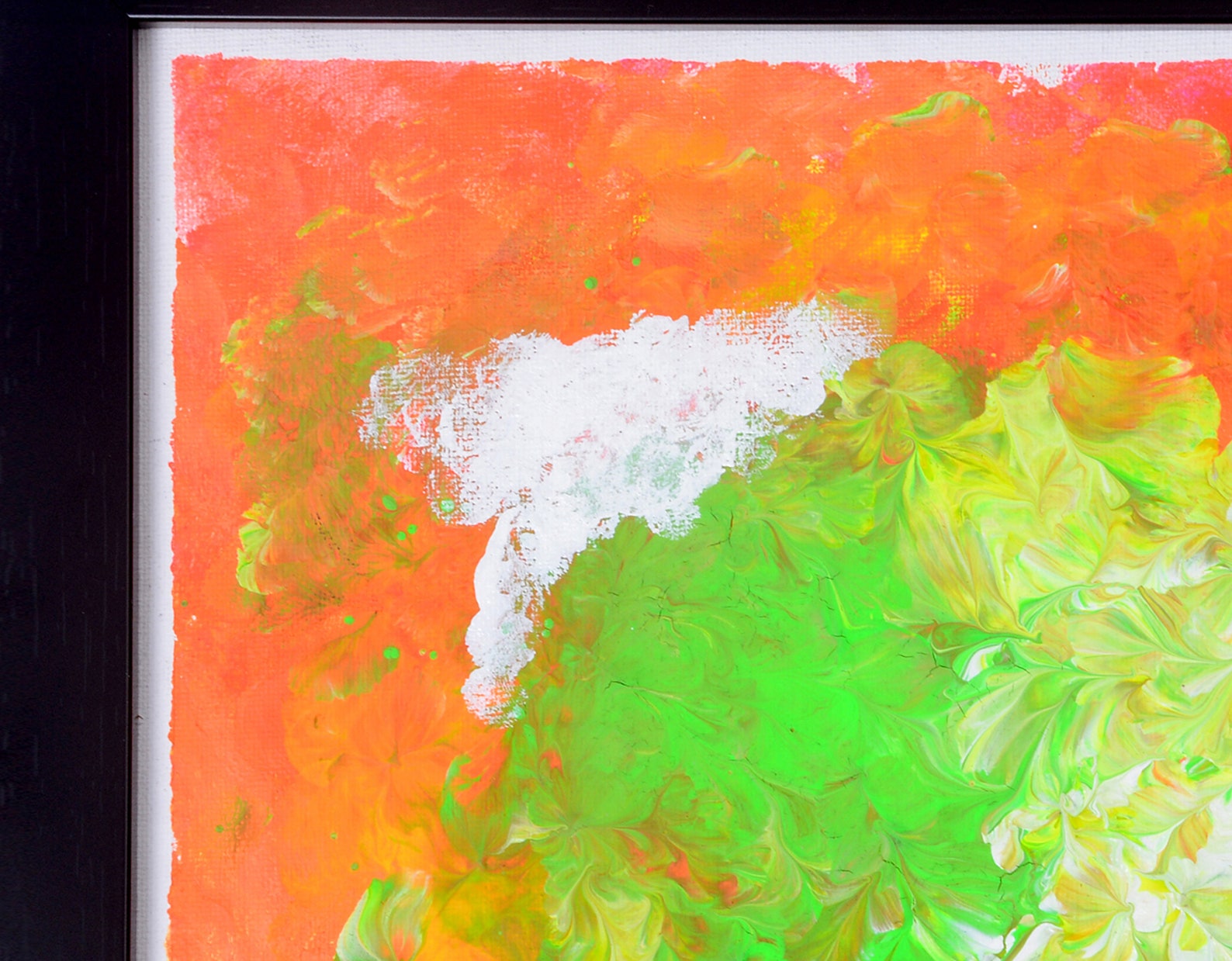 Vivid. Original Framed Abstract Finger Painting on Canvas Etsy