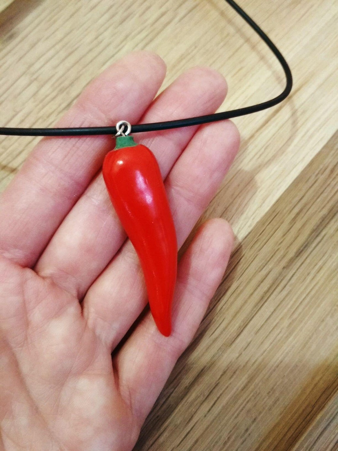 Polymer clay pendantPepper Culinary necklace miniatures Etsy