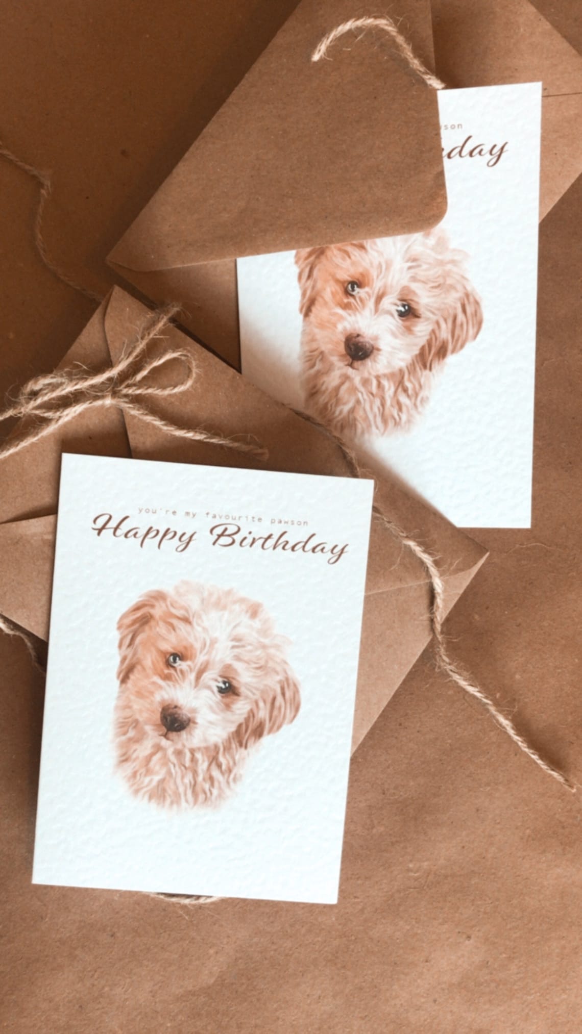 Dog Birthday Card Set Cavapoo Birthday Card Set Birthday Etsy