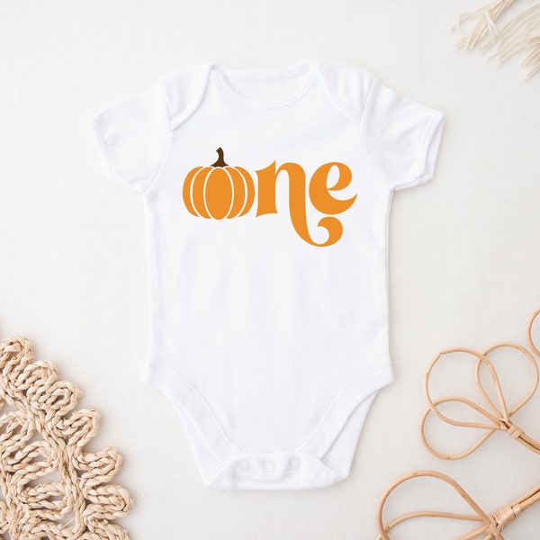 One Pumpkin First Birthday Outfit, Fall Baby Our Little Pumpkin Is One, Fall Autumn 1st Birthday, Boho Rustic Gender Neutral Boy Girl Theme