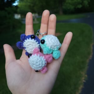 Whale Keychain Made From Recycled Yarn