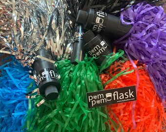 PomPom Flask !  "There's A Party In Every Pompom" ; hide your booze in your pompom