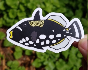 Clown Triggerfish Sticker Saltwater Fish Weatherproof Vinyl Durable