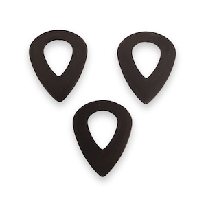 3 Pack of Jazz III Style Ecofriendly Guitar Picks With Hole For Grip, 1.2mm Gauge Thickness, Choice of Three Colors, Biodegradable Ecopick