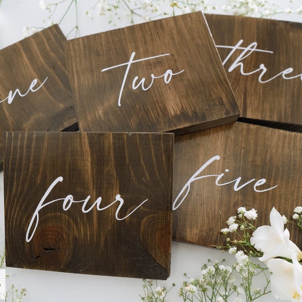 Wedding Table Numbers | Rustic Table Decor | Wooden Table Numbers | Wedding Reception Decor
