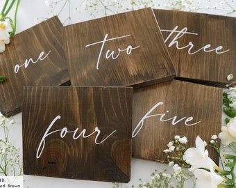 Wedding Table Numbers | Rustic Table Decor | Wooden Table Numbers | Wedding Reception Decor