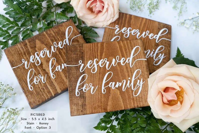 Reserved Sign Wedding Table Sign Rustic Table Decor Wooden Sign Wedding