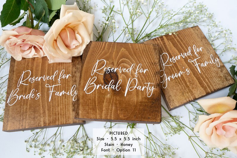 Reserved Sign Wedding Table Sign Rustic Table Decor Wooden Sign Wedding