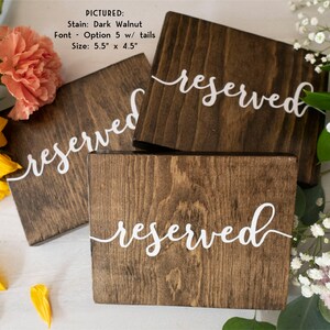 Reserved Sign | Wedding Table Sign | Rustic Table Decor | Wooden Sign | Wedding Reception Decor