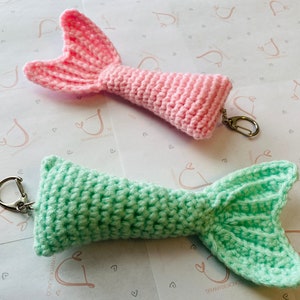 Crochet Mermaid Tail Keychain
