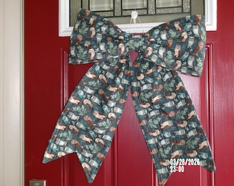 Tapiz de puerta con estampado de búho y lazo