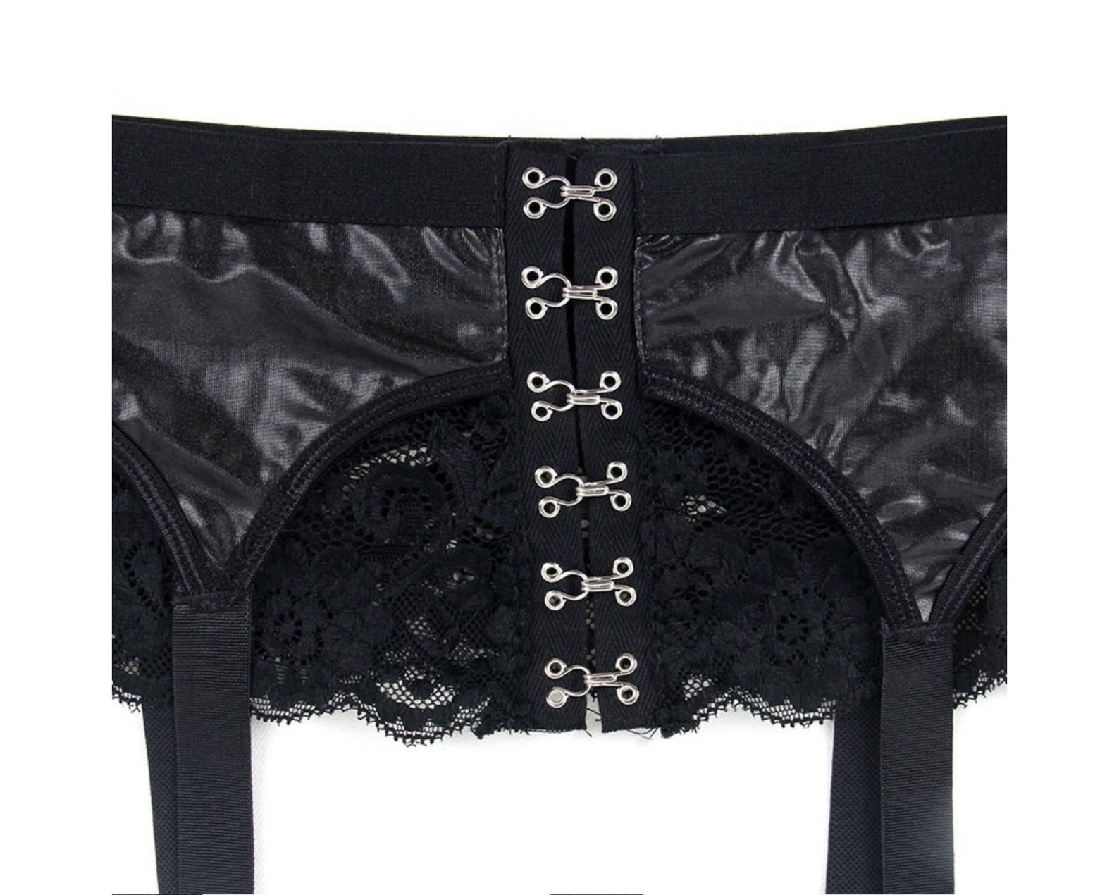 Garter Belt Graceful Womens Faux Leather High Waist Wedding Etsy