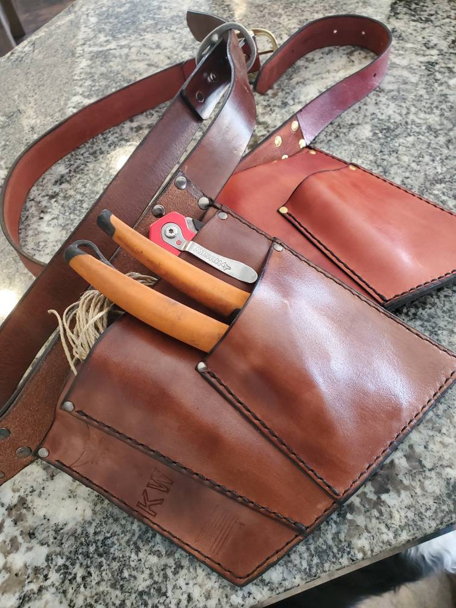 Handmade Leather Tool Belt Gardening Tool Belt Gardening Etsy