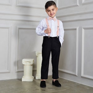 Boy's Slim Fit Black Dress pants image 1