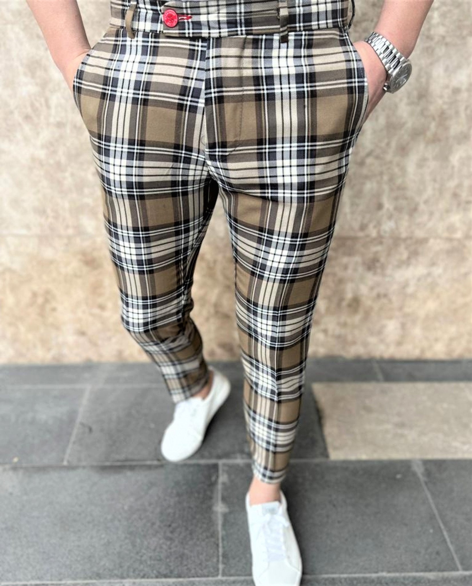 Details more than 73 tan checkered pants latest - in.eteachers