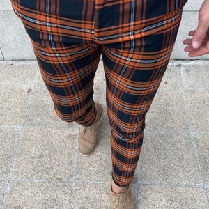 Men's Fashion Plaid Pants - Etsy