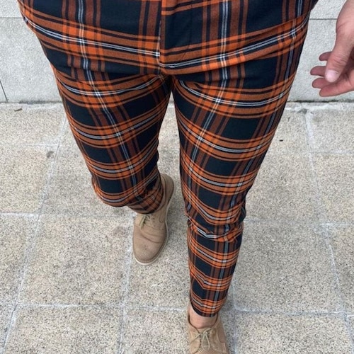 Men's Fashion Plaid Pants - Etsy Australia