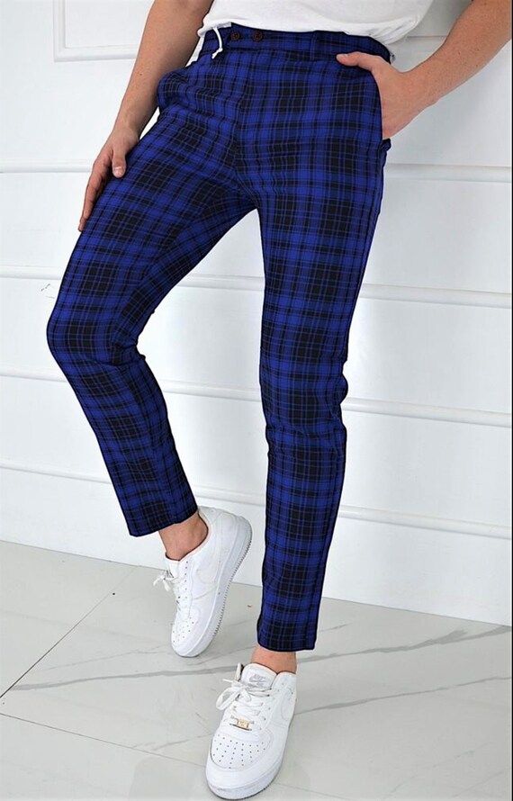 High-waisted tailored trousers - Bright blue - Ladies | H&M IN