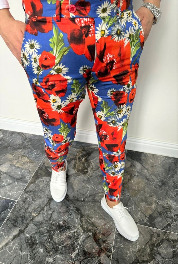 Men's Fashion Floral Pants multi Color -  Ireland