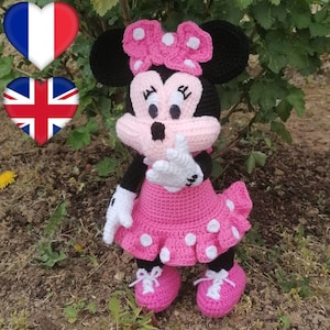 Tutorial de amigurumi Minnie (patrón) (francés, inglés)