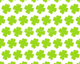 Lucky Shamrock Repeat Pattern - Seamless St Patrick's Day Digital Paper - Irish Scrapbook Paper - Green Planner Supply - Holiday  Download