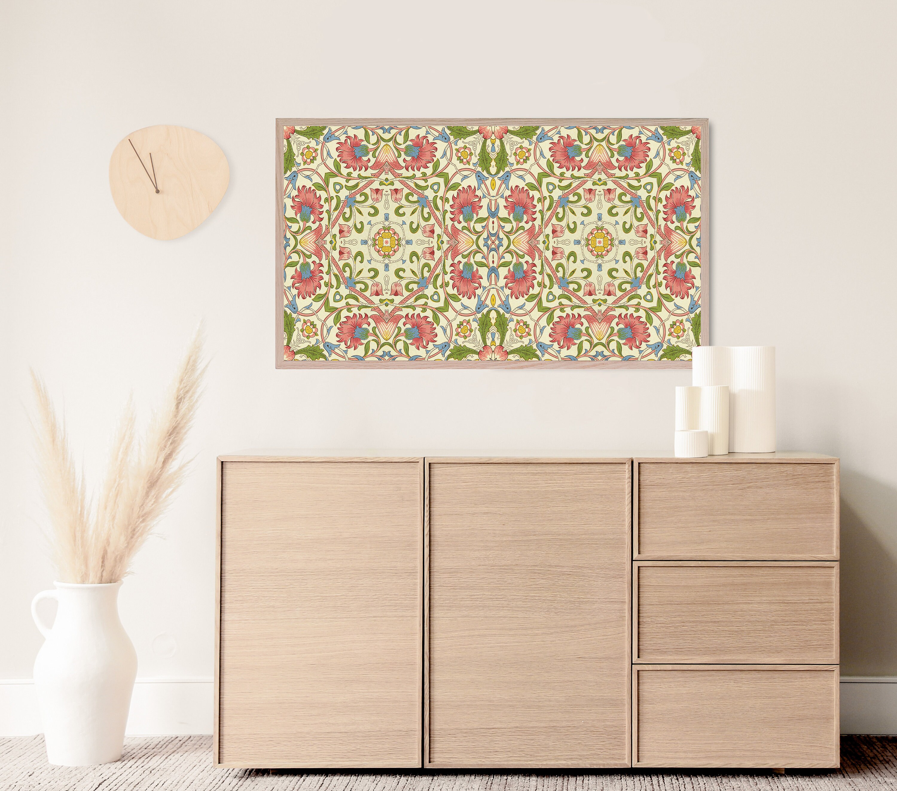 Vintage Floral Digital Paper, Art Nouveau Pattern, Seamless Pattern ...