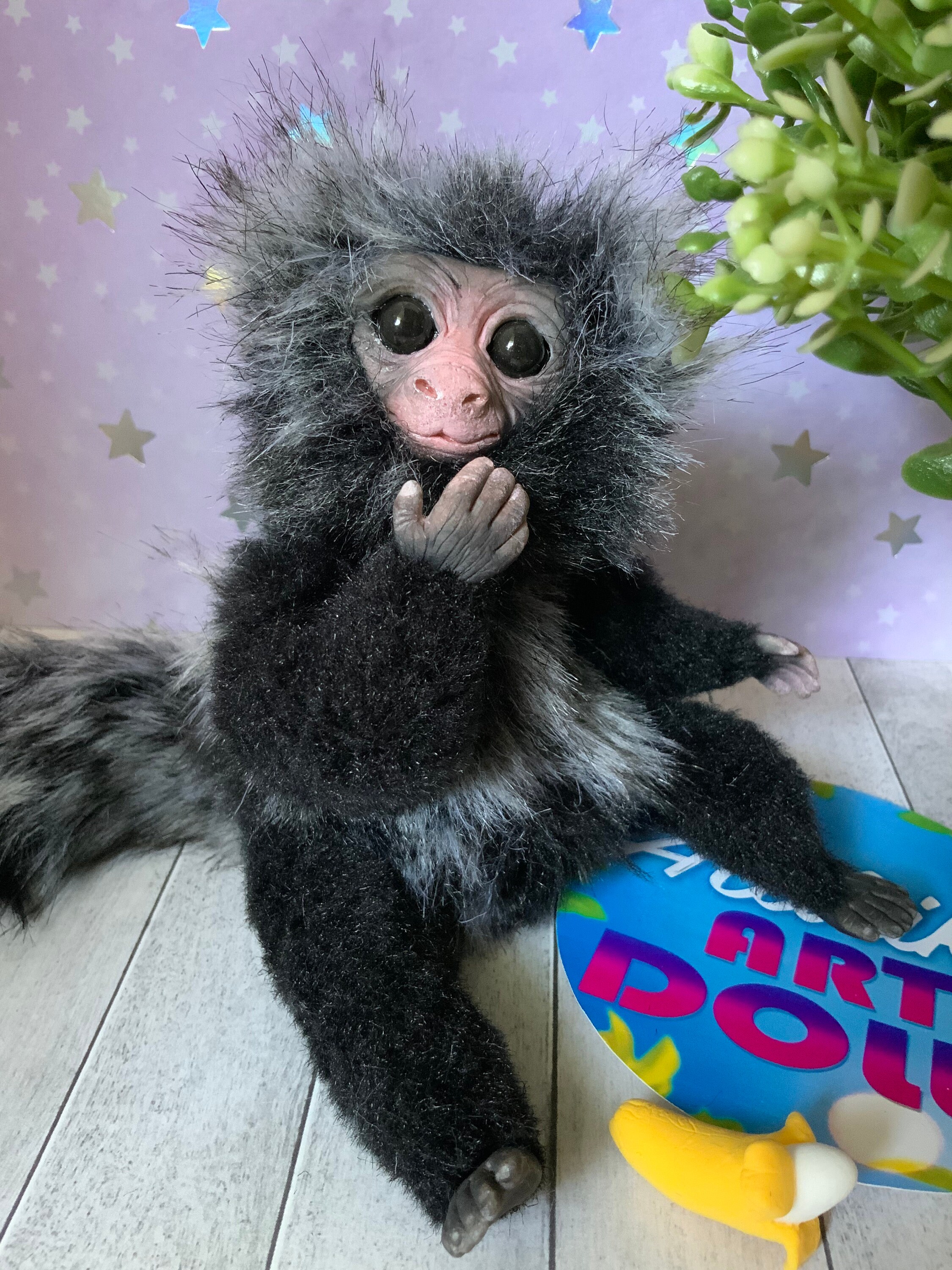 Finger-Affe Zwerg Marmoset Affe Spielzeug süße kleine Affe | Etsy