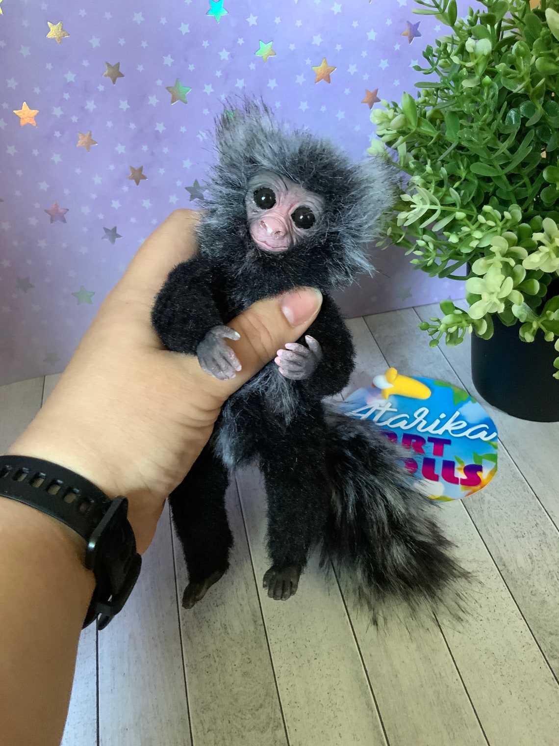 Finger-Affe Zwerg Marmoset Affe Spielzeug süße kleine Affe | Etsy