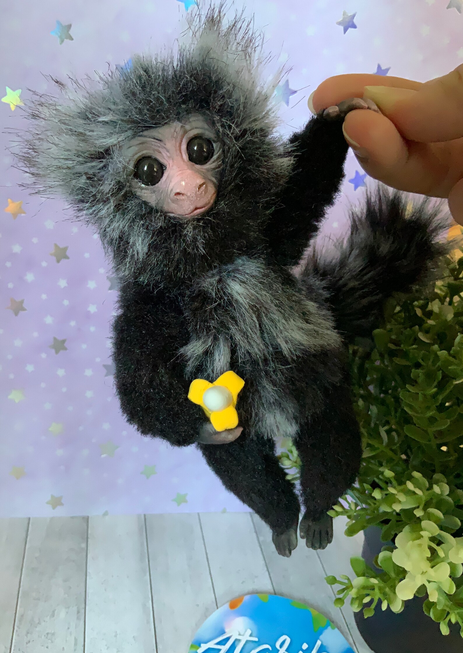 Finger-Affe Zwerg Marmoset Affe Spielzeug süße kleine Affe | Etsy
