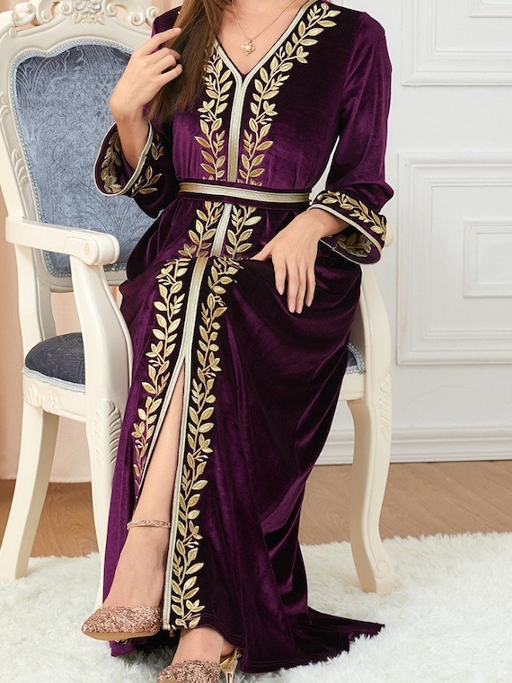 Velvet Winter Kaftan Etsy