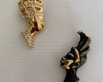 Queen Nefertiti and African Lady Pins