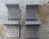 Straight Sewer Walls - Set of 4, Dungeon Terrain, RPG, dnd, Pathfinder, 28mm 1inch scale, 2x2, Gaming Tiles, Fantasy, Dungeon Master
