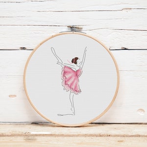Padrão de ponto cruz Bailarina - Bailarina - Gráfico de ponto cruz para download - Padrão em PDF