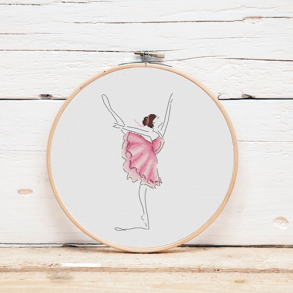 Cross Stitch Pattern Ballerina - Ballet dancer - Downloadable Cross Stitch Chart - PDF Pattern
