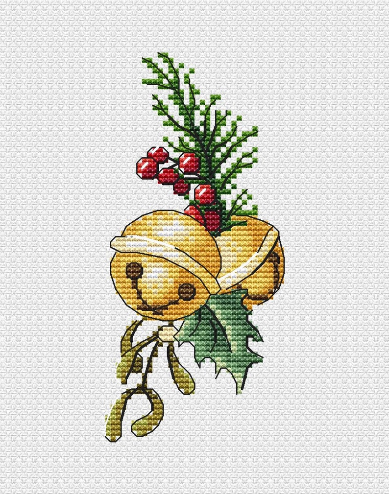Cross Stitch Pattern Christmas Bells Christmas Decoration Etsy