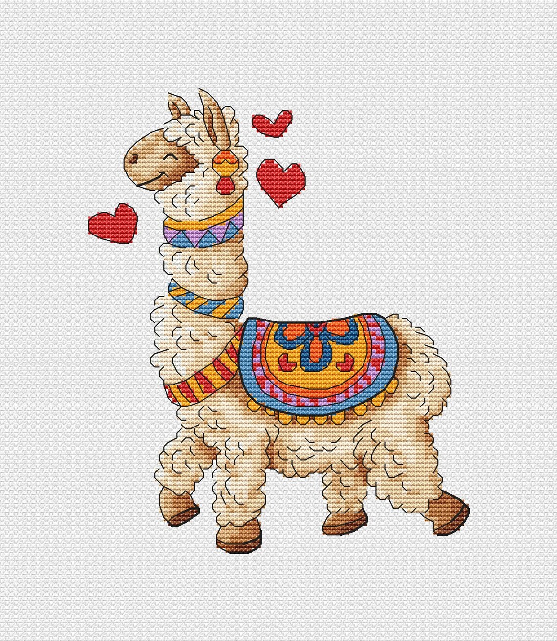 Llama Cross Stitch Pattern Modern Cross Stitch Pattern | Etsy
