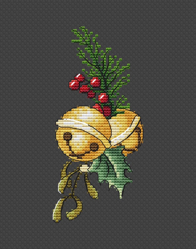Cross Stitch Pattern Christmas Bells Christmas Decoration Etsy