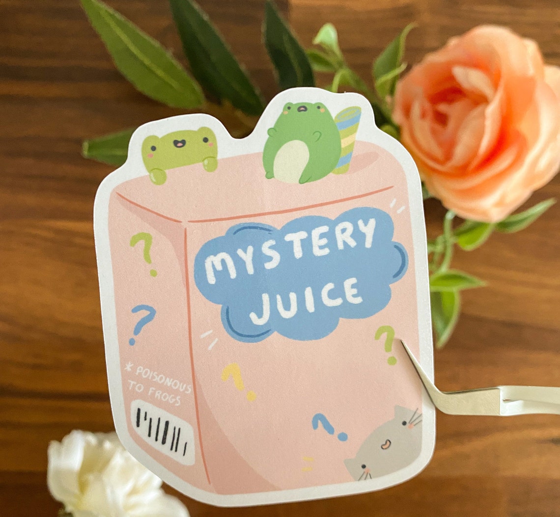 Mystery Juice Sticker Die Cut Juice Sticker Laptop Sticker Etsy