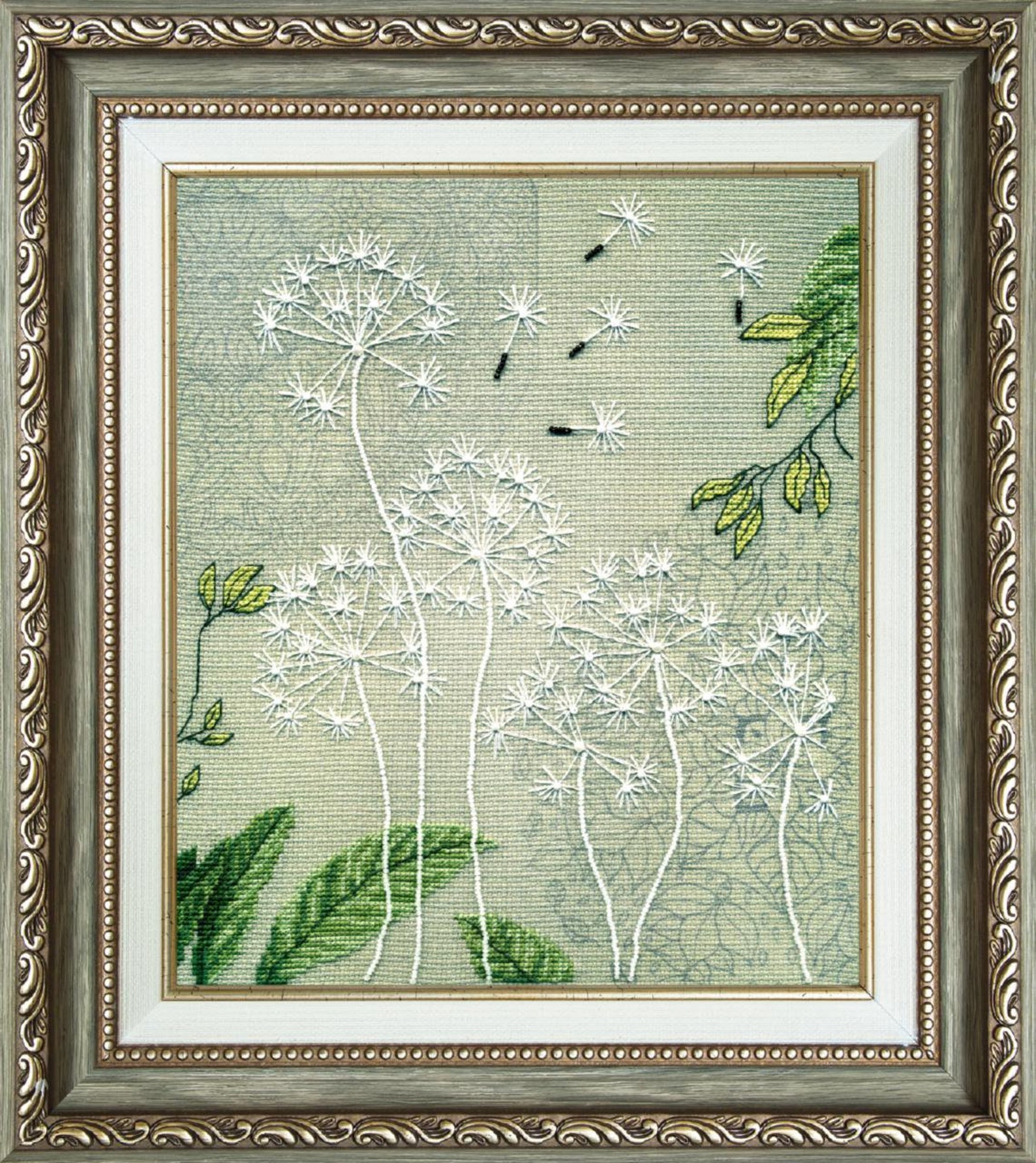 Cross Stitch Kit Floral Embrodery Kit Counted Cross Stitch Kit Etsy UK