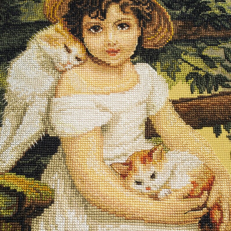 Cross Stitch Kit People Embrodery Kit Counted Cross Stitch Kit Etsy