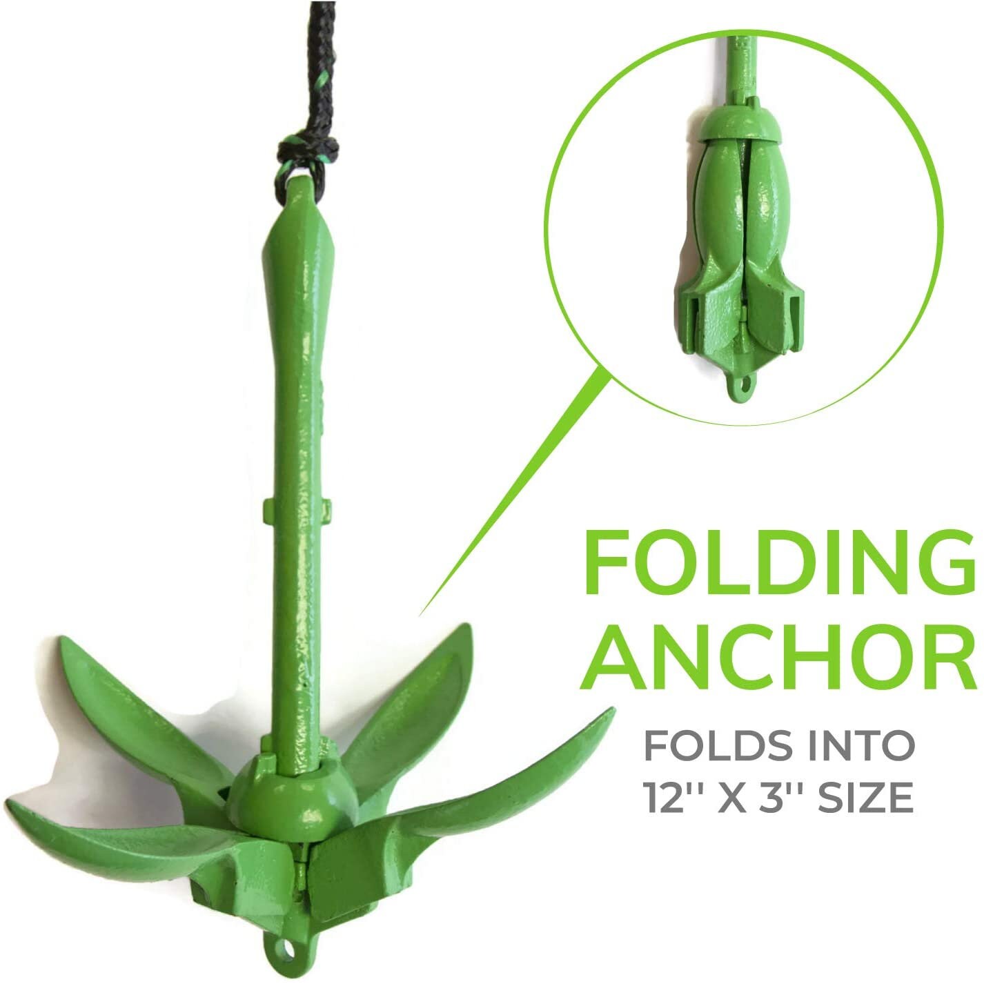 Kayak Anchor Paddle Board Anchor. 3.5 Lb Folding Anchor for Kayaks
