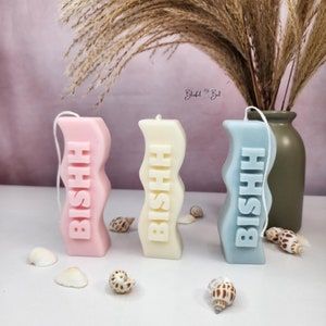 Bishh candle, naughty candle, adult humour, swear candles, funny candles, Scented candles, cool candles, wavy candle, unique gift ideas