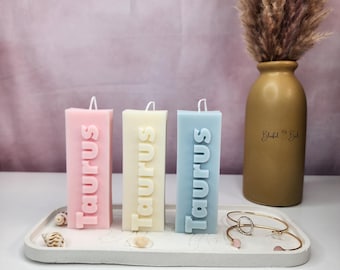 TAURUS Zodiac Candle | Astrology Candle | Birth Sign Gift | Birthday Gift | Astrology Gift | Star Sign Gift